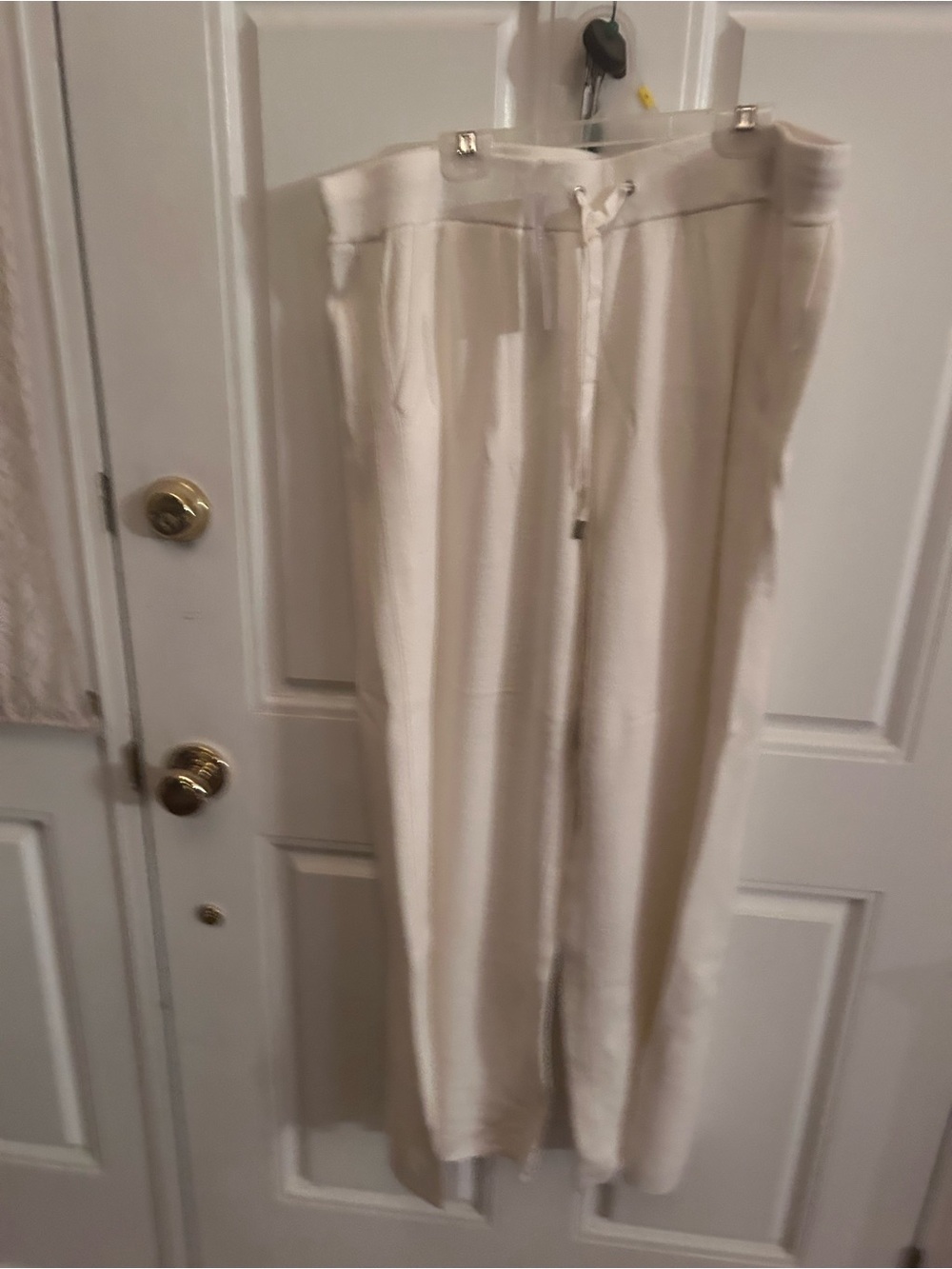 Chico's Cream Drawstring Jogger Pants